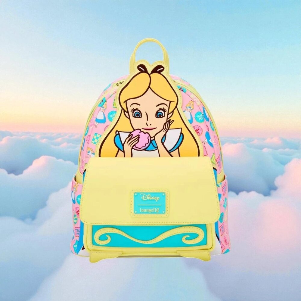 Disney Loungefly Alice In Wonderland Cookies Mini Backpack
